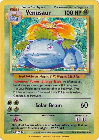 Venusaur - 003/034 - Trading Card Game Classic